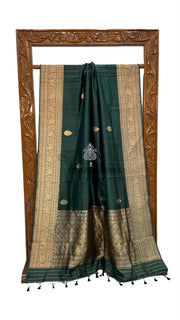 Pure Katan Silk Banarasi Handloom Saree - All over Kadua motifs - The Handlooms