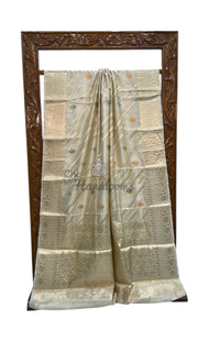 Pure Dupion Silk Banarasi Saree - The Handlooms