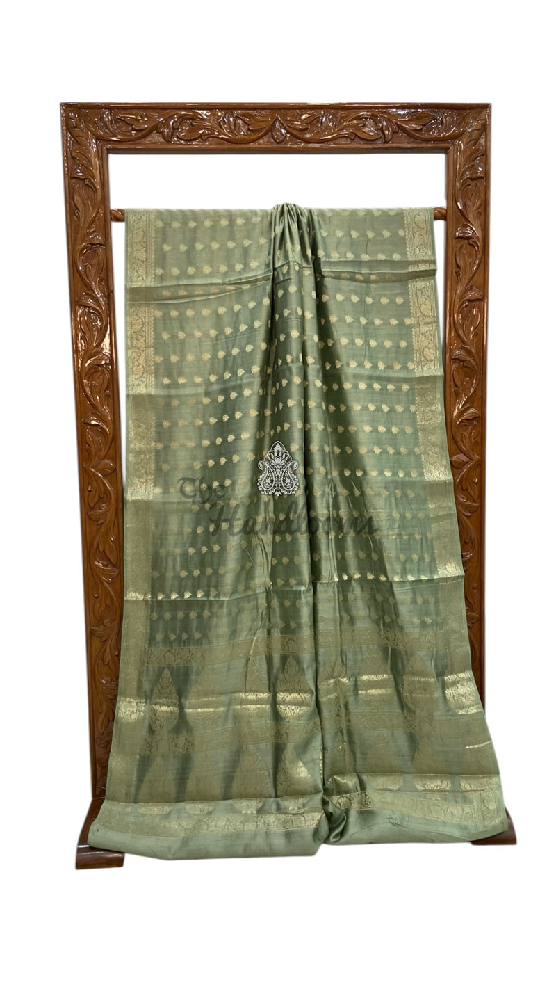 Pure Chiniya Silk Handloom Banarasi Saree - The Handlooms