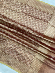 Pure Tissue Reshmi Zari Banarasi Brocade Handloom Dupatta - The Handlooms