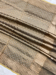 Pure Tissue Reshmi Zari Banarasi Brocade Handloom Dupatta - The Handlooms
