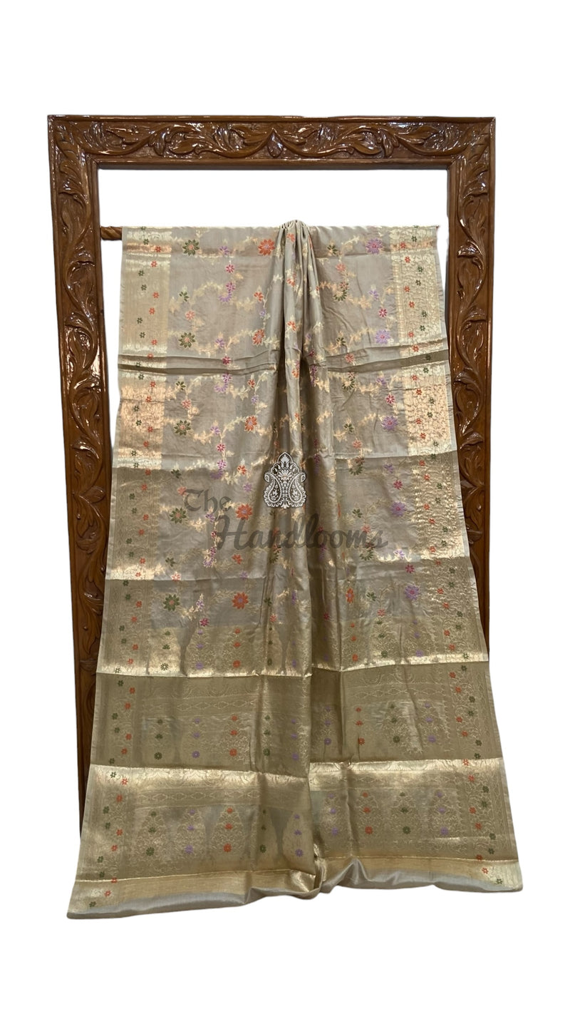 Pure Tussar Silk Handloom Banarasi Saree - The Handlooms