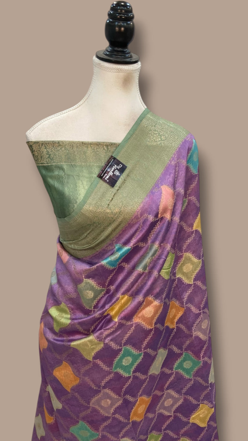 Pure Chiniya Silk Handloom Banarasi Saree - The Handlooms