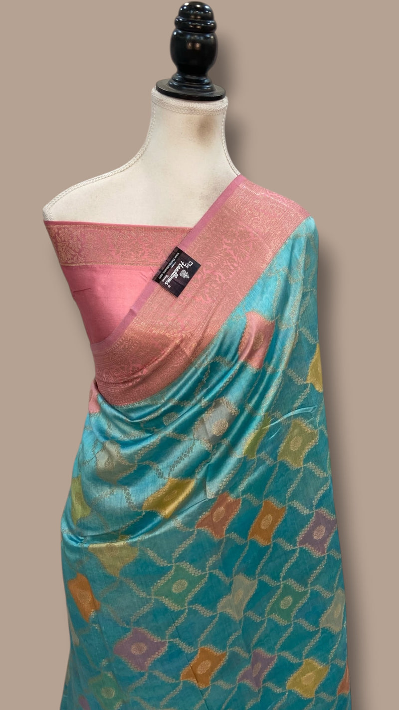 Pure Chiniya Silk Handloom Banarasi Saree - The Handlooms