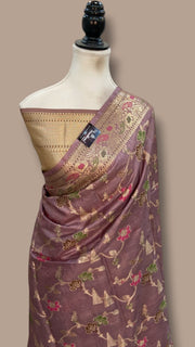 Pure Tussar Silk Handloom Banarasi Saree - The Handlooms