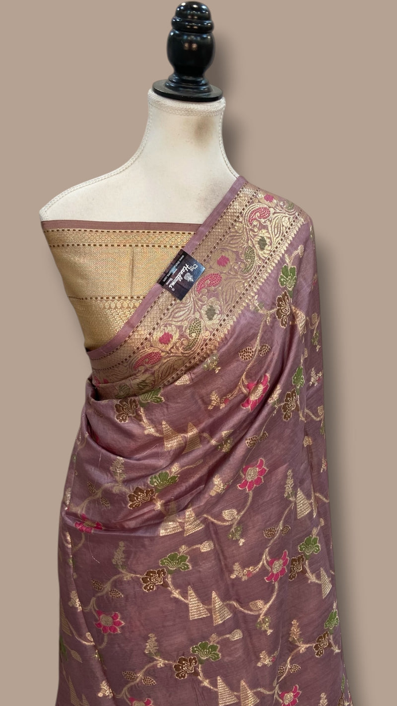 Pure Tussar Silk Handloom Banarasi Saree - The Handlooms
