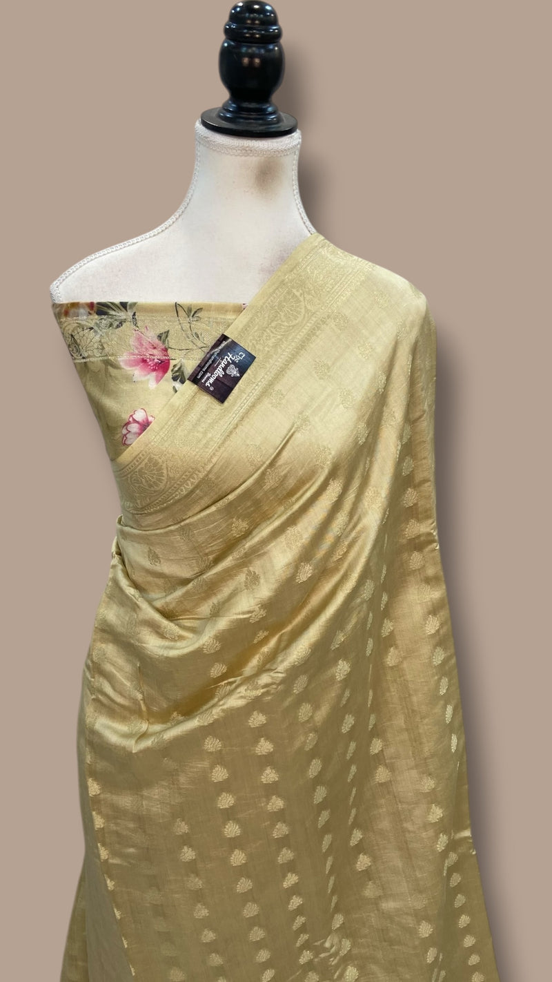 Pure Chiniya Silk Handloom Banarasi Saree - The Handlooms