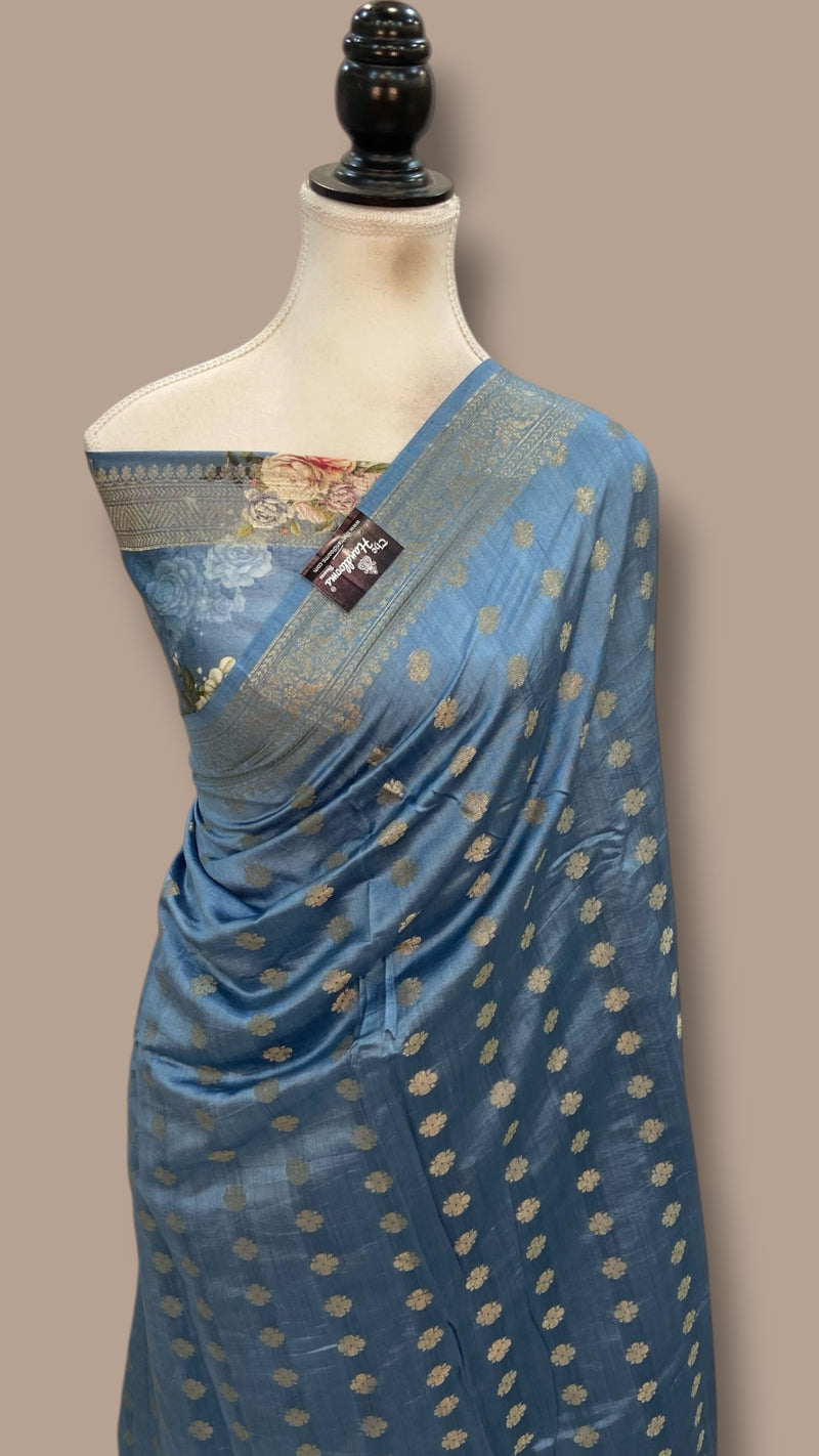 Pure Chiniya Silk Handloom Banarasi Saree - The Handlooms