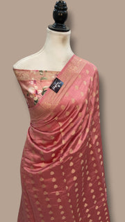 Pure Chiniya Silk Handloom Banarasi Saree - The Handlooms