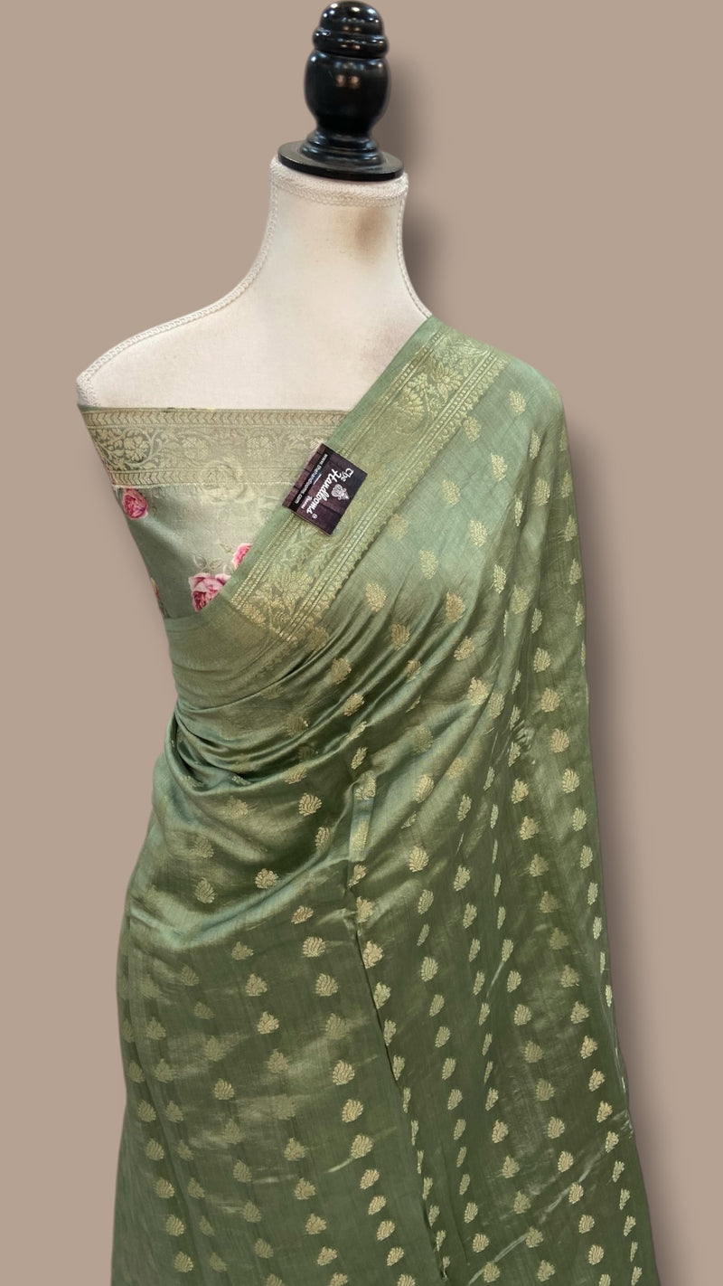 Pure Chiniya Silk Handloom Banarasi Saree - The Handlooms