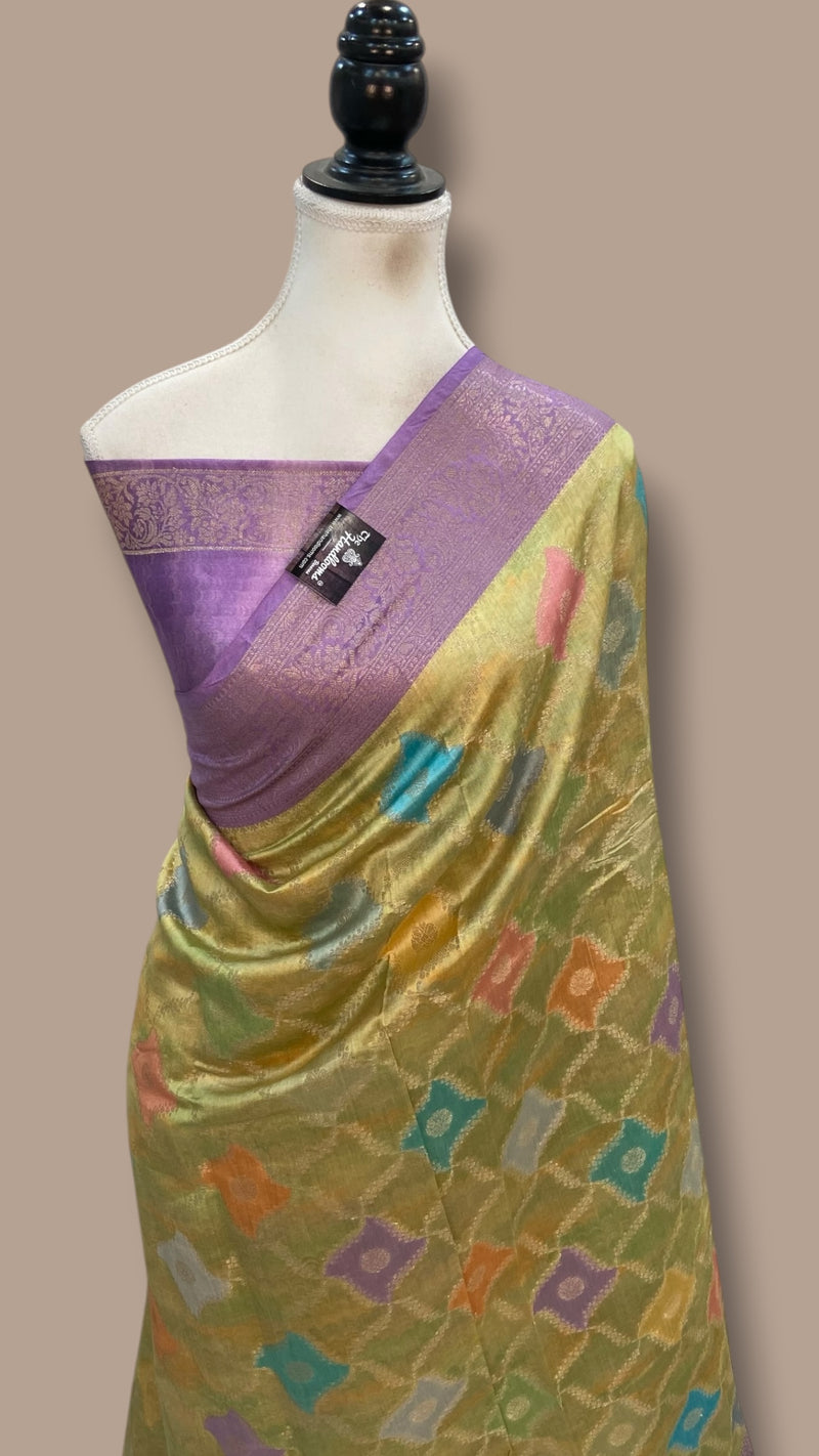 Pure Chiniya Silk Handloom Banarasi Saree - The Handlooms