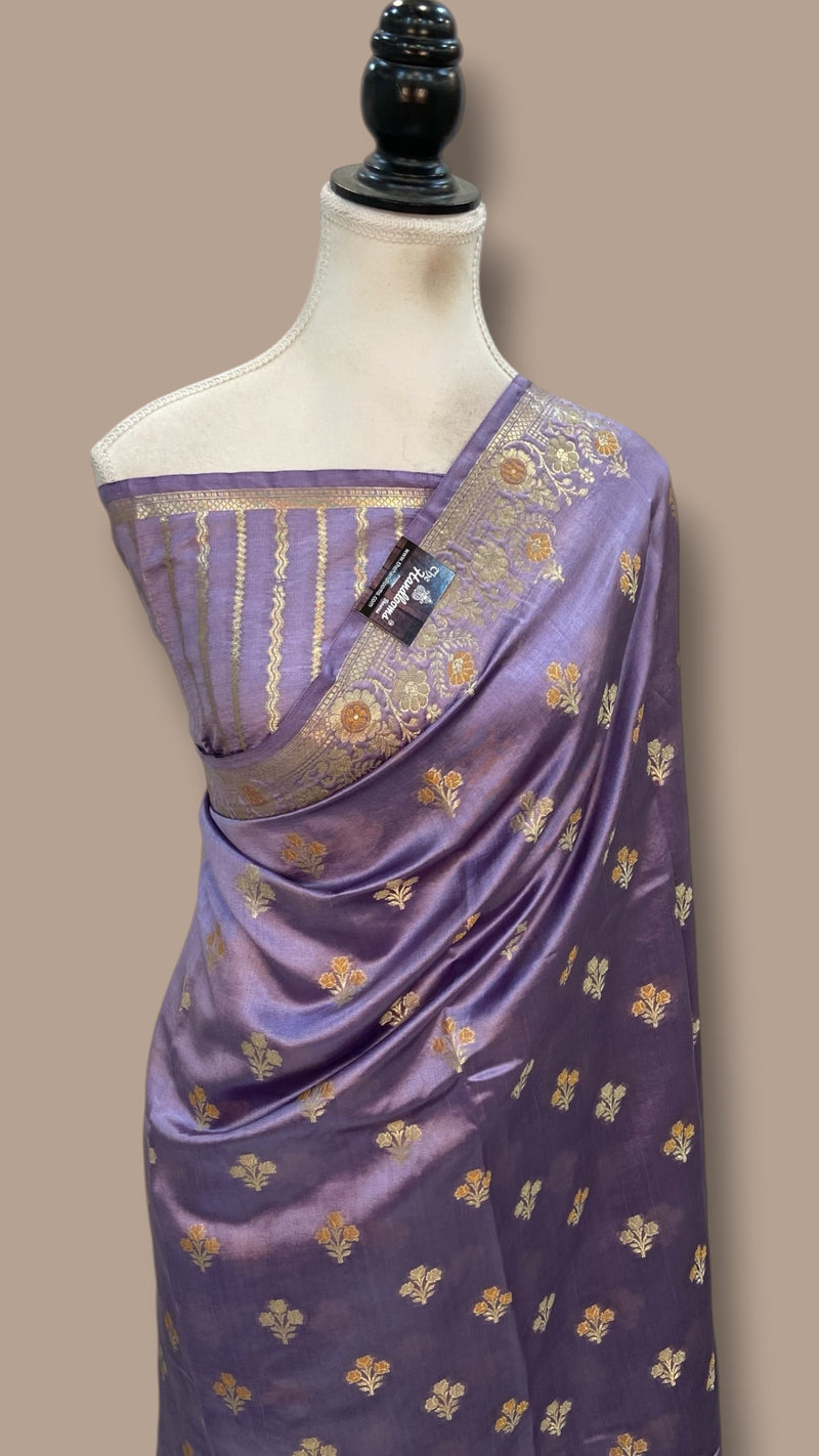 Pure Dupion Silk Banarasi Saree - The Handlooms