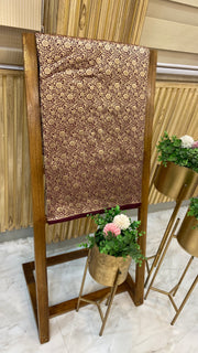 Pure Katan Silk Tanchui Brocade Handloom Banarasi Fabric - The Handlooms