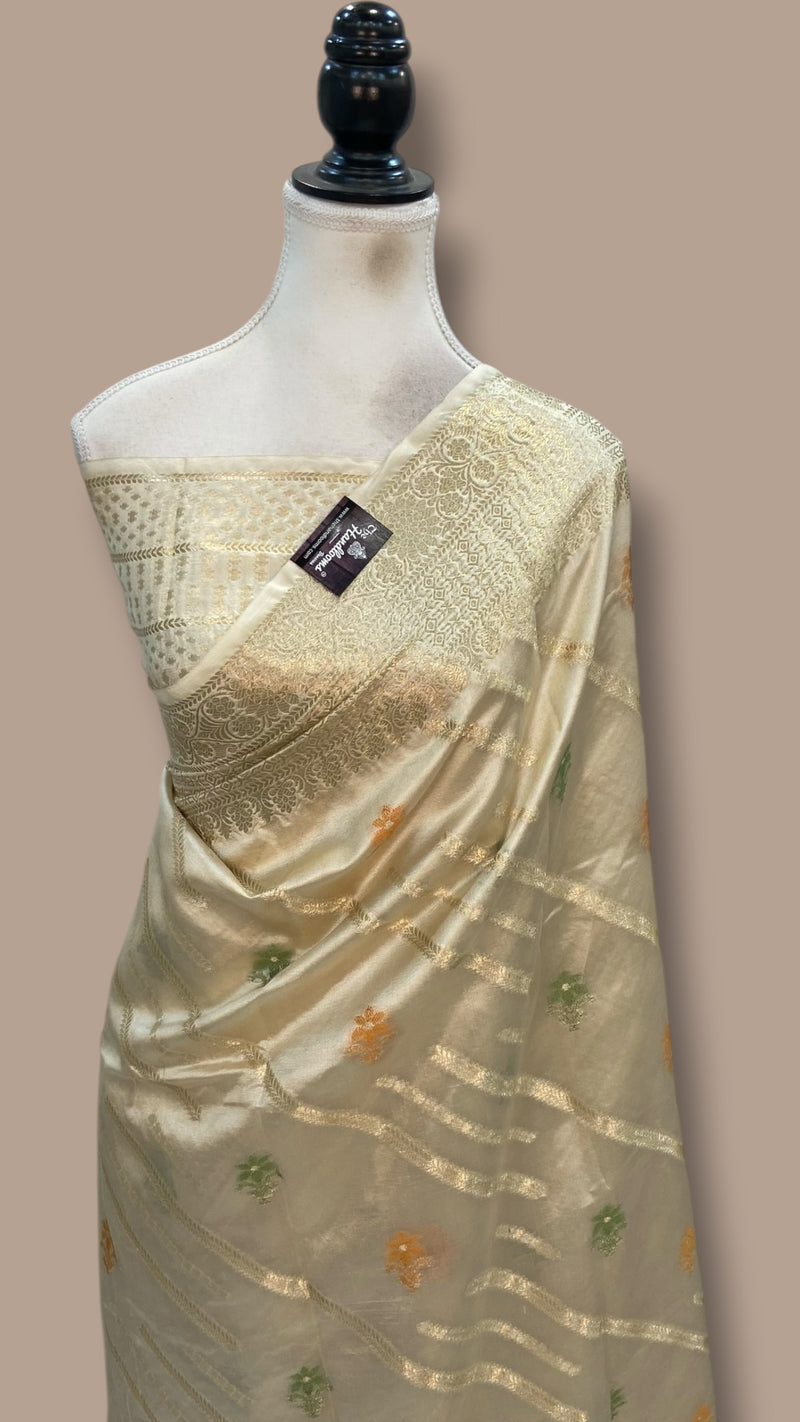 Pure Dupion Silk Banarasi Saree - The Handlooms