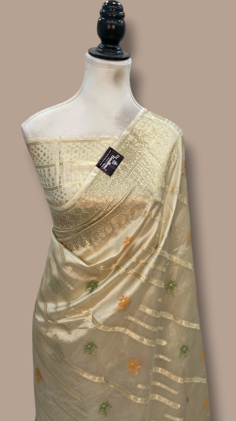Pure Dupion Silk Banarasi Saree - The Handlooms