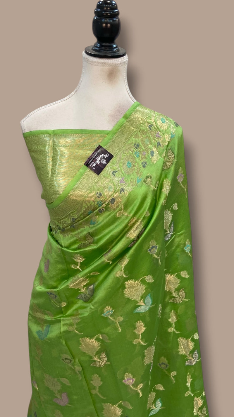 Pure Dupion Silk Banarasi Saree - The Handlooms