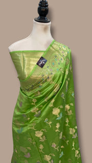 Pure Dupion Silk Banarasi Saree - The Handlooms