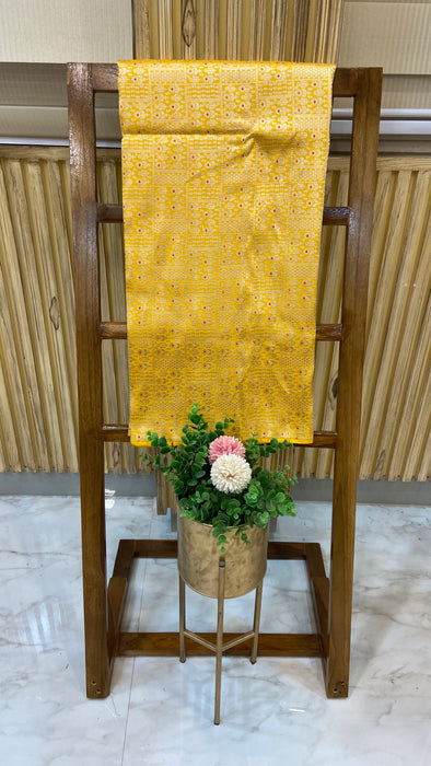 Pure Katan Silk Tanchui Brocade Handloom Banarasi Fabric