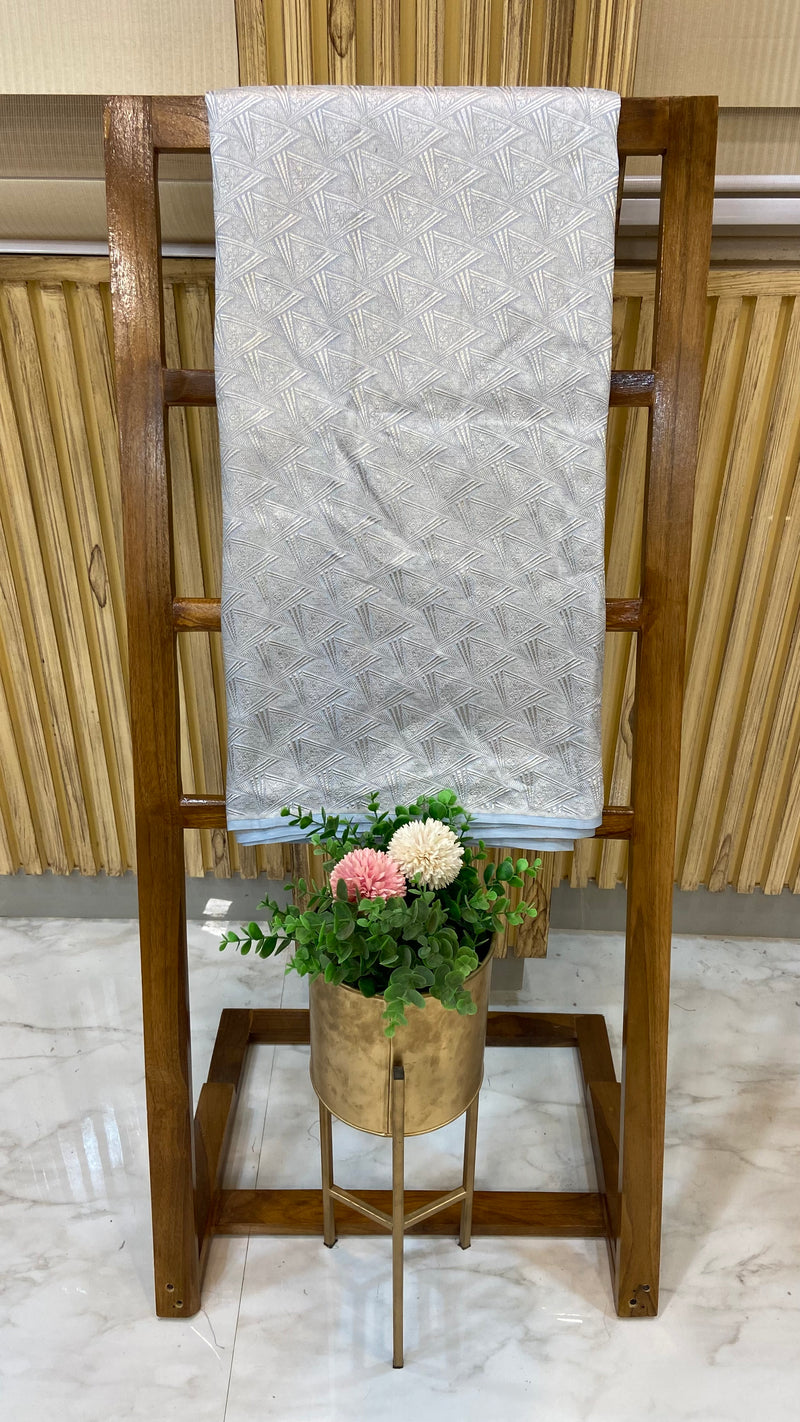 Pure Moonga Georgette Handloom Banarasi Fabric - The Handlooms