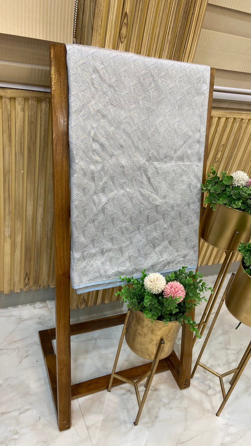 Pure Moonga Georgette Handloom Banarasi Fabric - The Handlooms