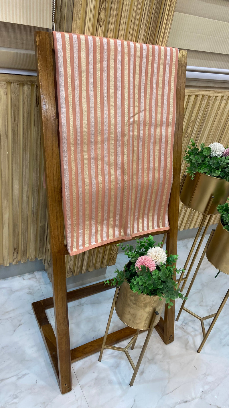 Pure Moonga Georgette Handloom Banarasi Fabric - The Handlooms