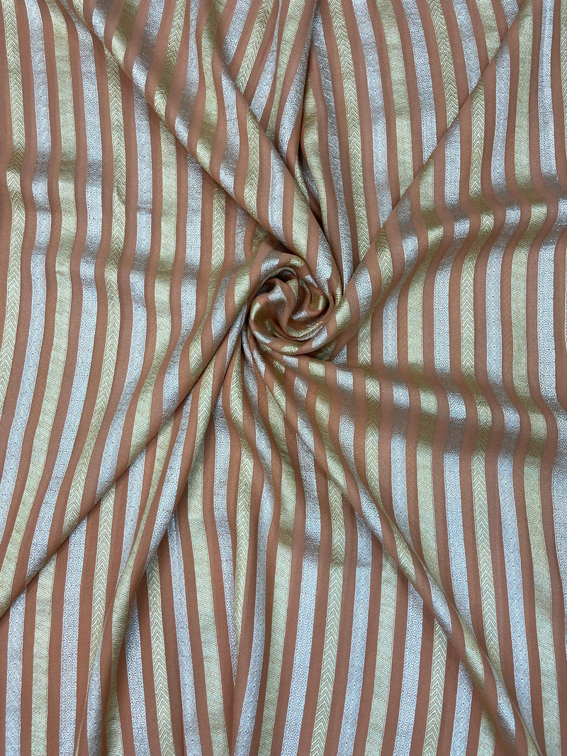 Pure Moonga Georgette Handloom Banarasi Fabric - The Handlooms