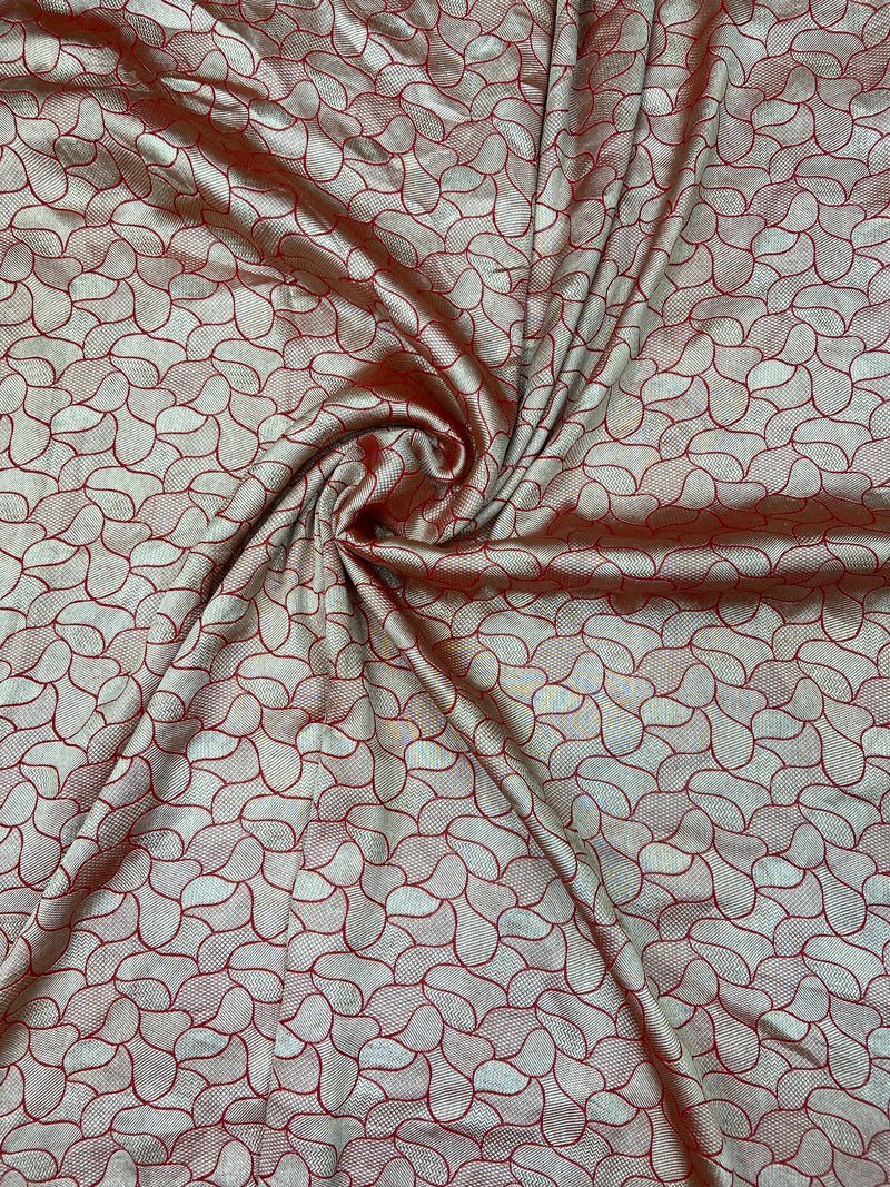 Pure Moonga Georgette Handloom Banarasi Fabric - The Handlooms