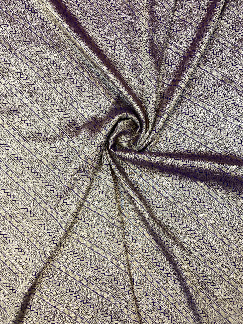 Pure Moonga Georgette Handloom Banarasi Fabric - The Handlooms