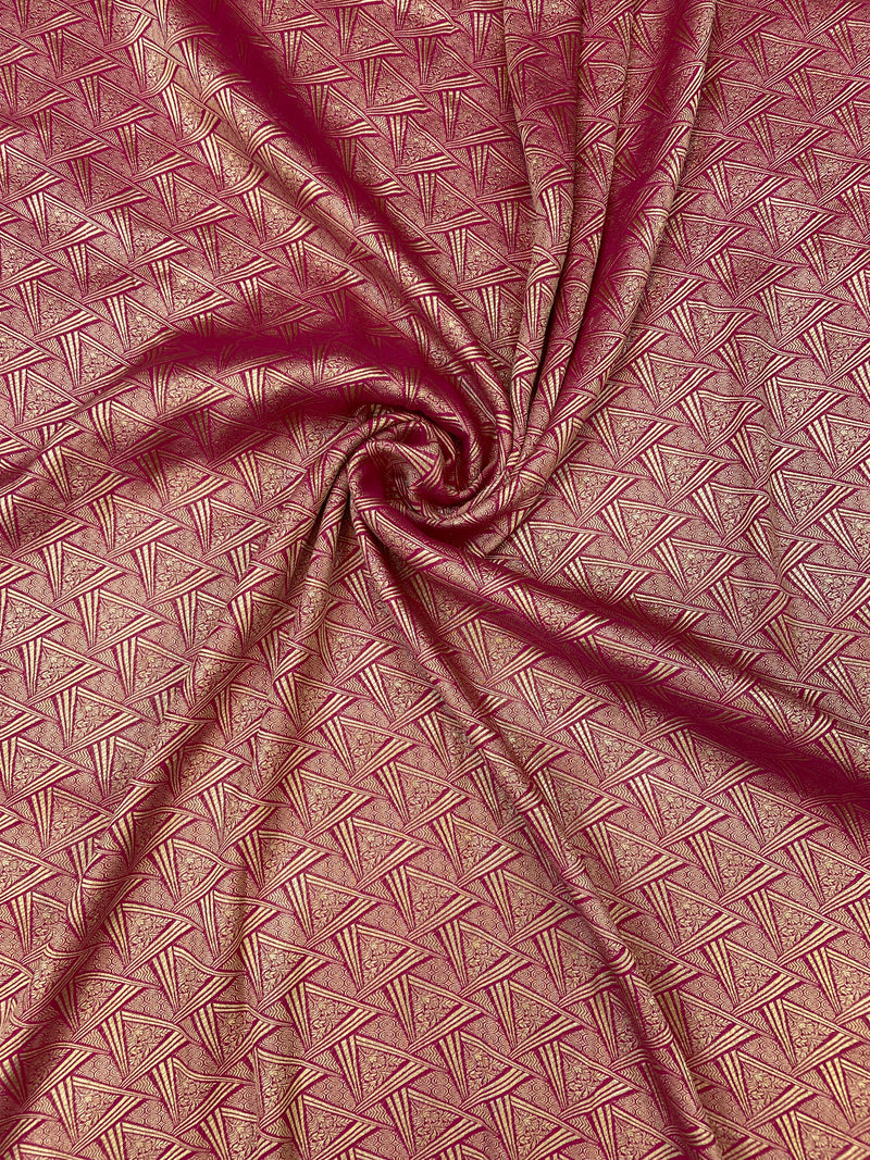Pure Moonga Georgette Handloom Banarasi Fabric - The Handlooms