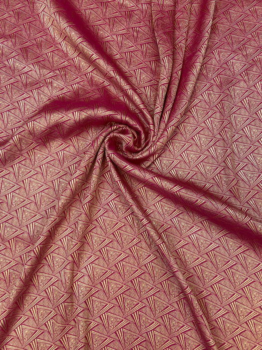 Pure Moonga Georgette Handloom Banarasi Fabric