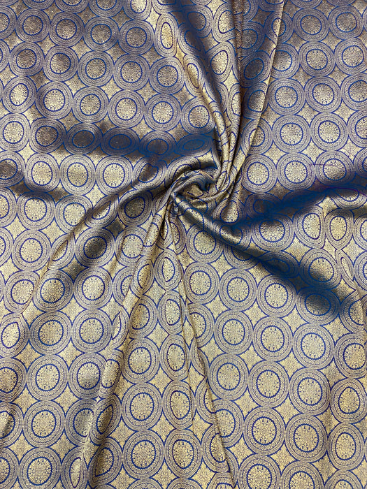 Pure Katan Silk Tanchui Brocade Handloom Banarasi Fabric