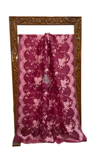 Pure Organza Chikankari Handloom Banarasi Saree - The Handlooms