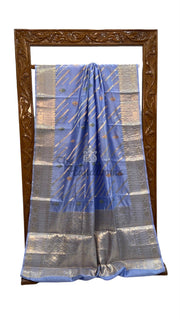 Pure Dupion Silk Banarasi Saree - The Handlooms