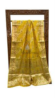Pure Tussar Silk Handloom Banarasi Saree - The Handlooms