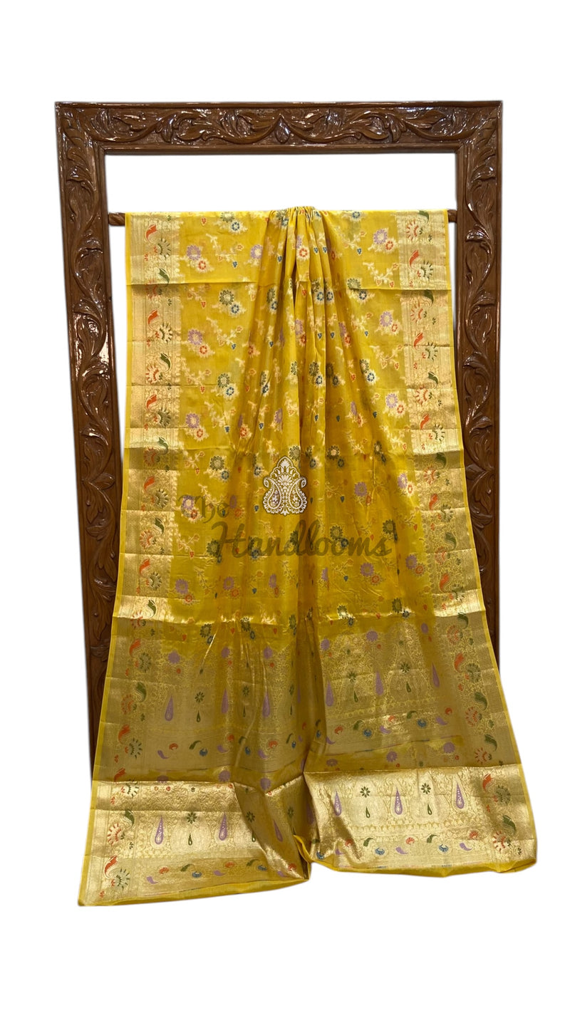 Pure Tussar Silk Handloom Banarasi Saree - The Handlooms