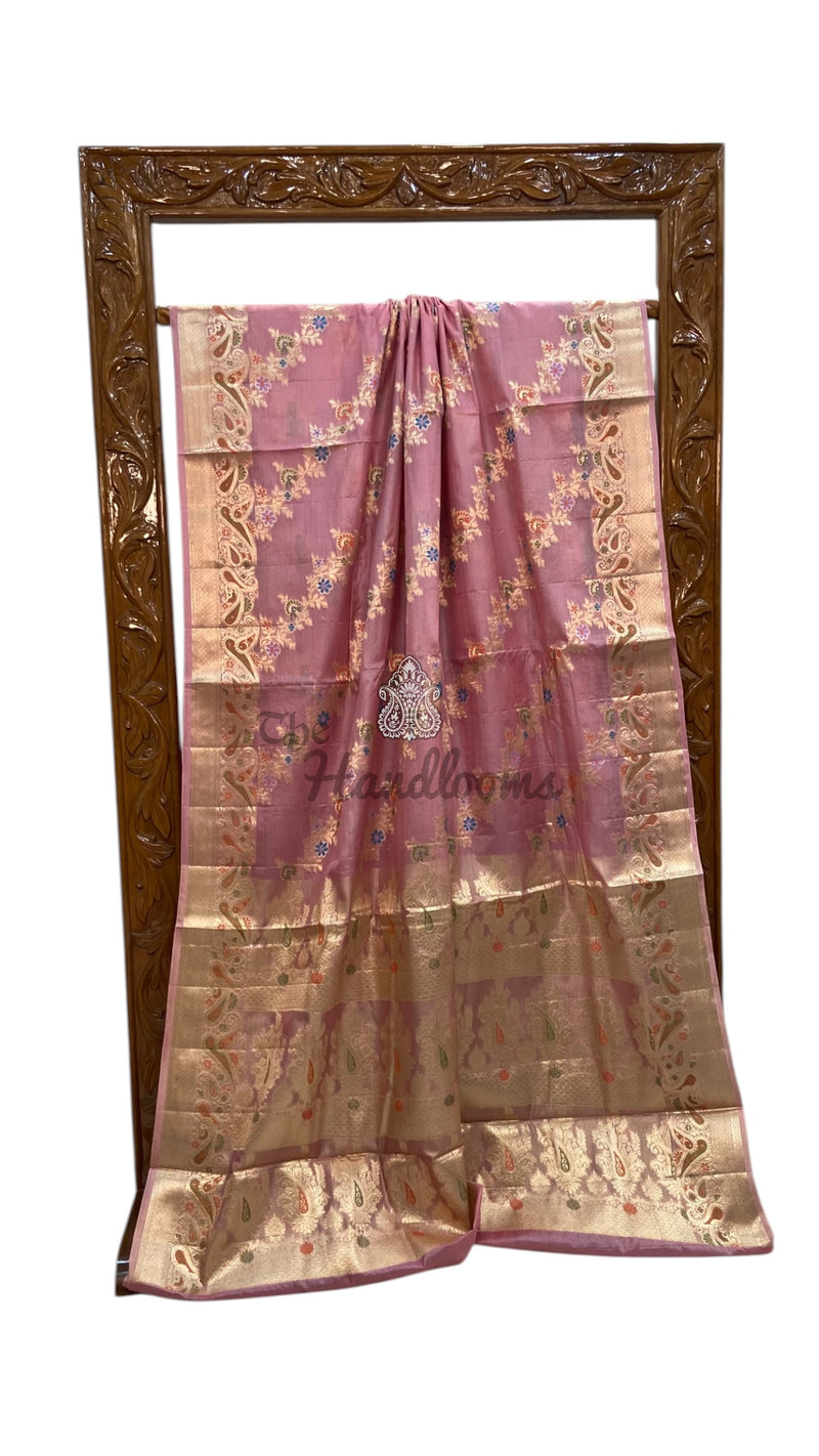 Pure Tussar Silk Handloom Banarasi Saree - The Handlooms