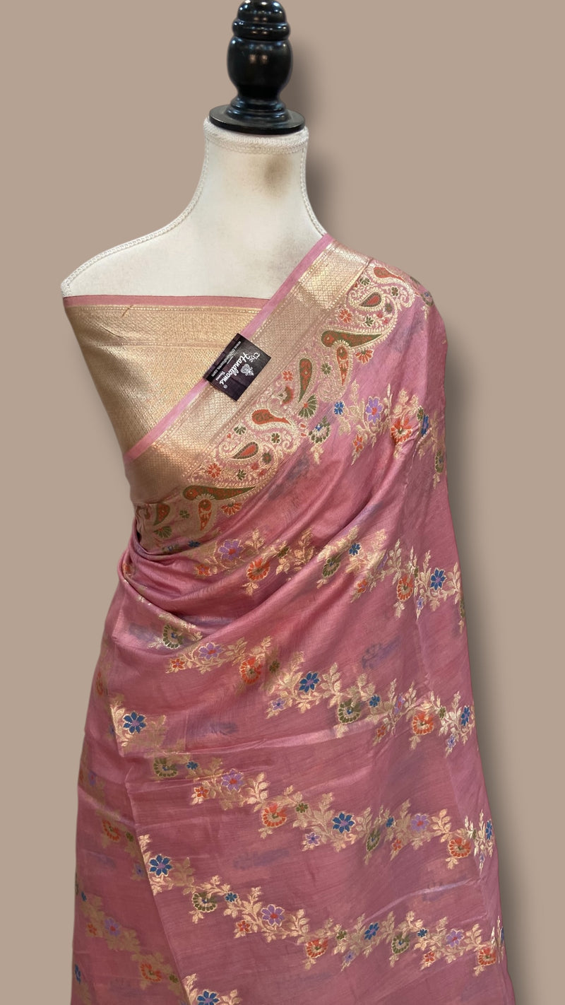 Pure Tussar Silk Handloom Banarasi Saree - The Handlooms