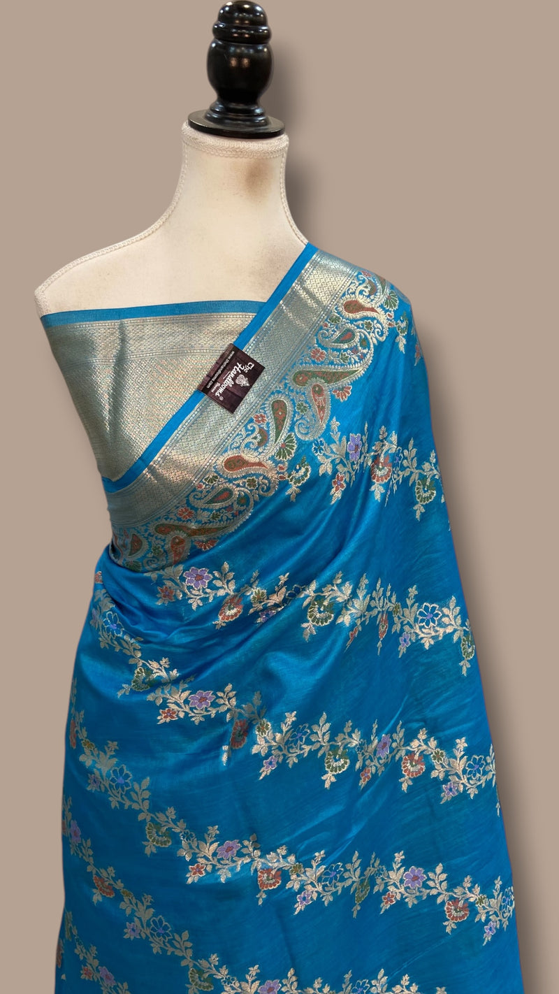 Pure Tussar Silk Handloom Banarasi Saree - The Handlooms
