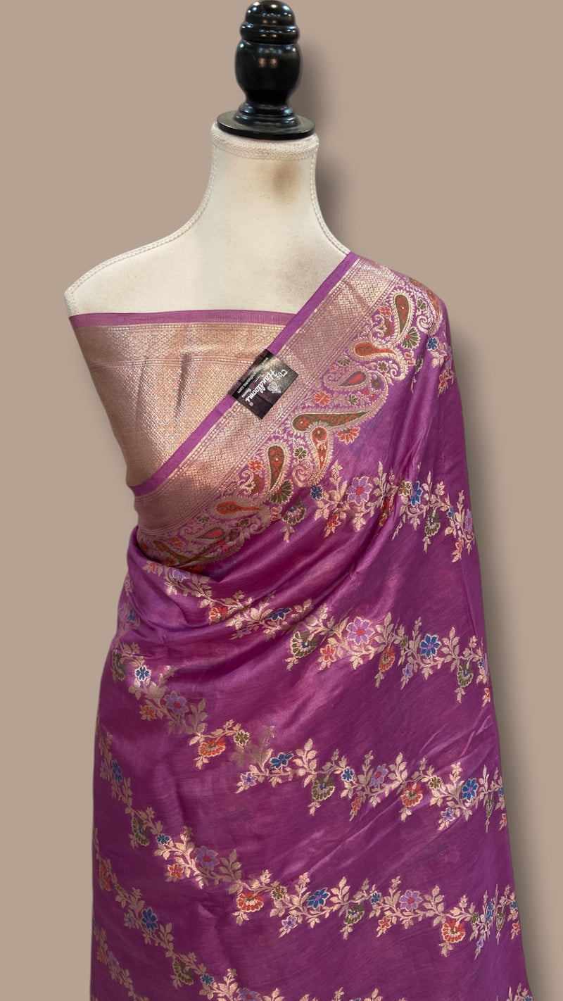 Pure Tussar Silk Handloom Banarasi Saree - The Handlooms