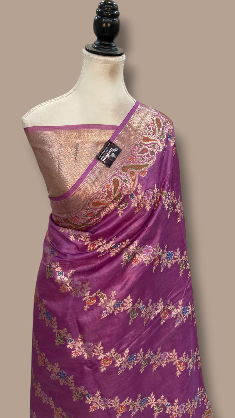 Pure Tussar Silk Handloom Banarasi Saree - The Handlooms