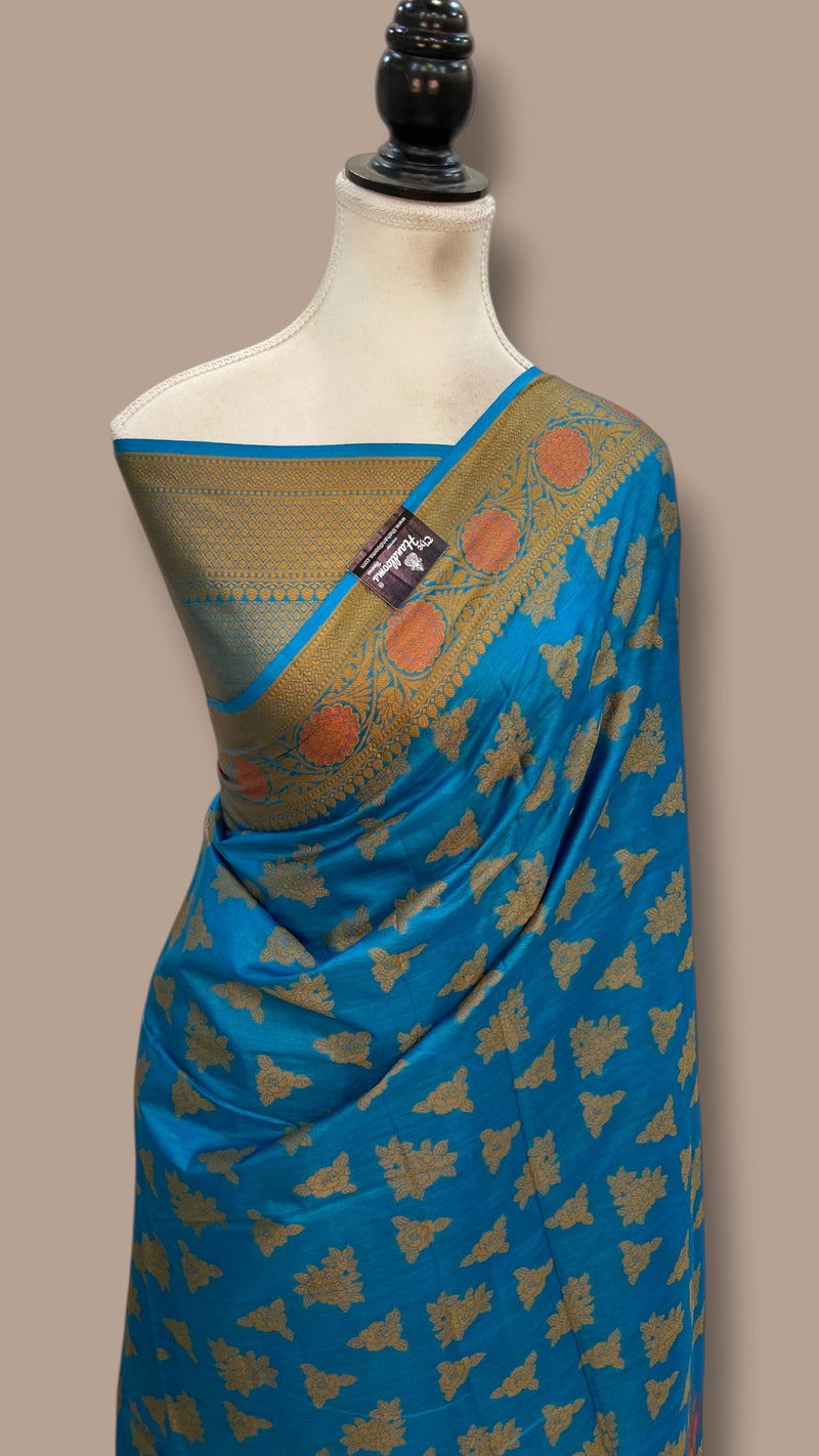 Pure Tussar Silk Handloom Banarasi Saree - The Handlooms