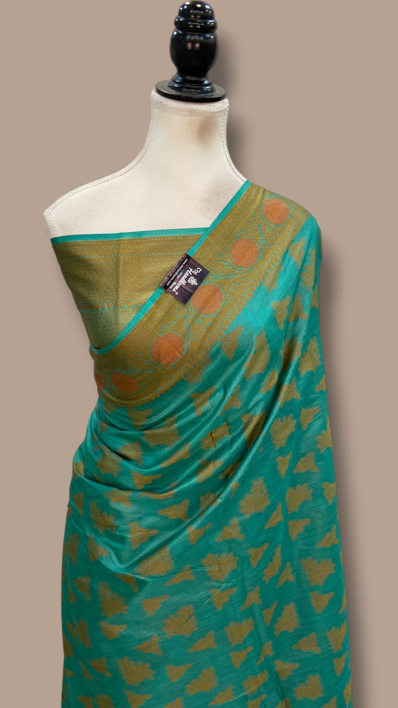Pure Tussar Silk Handloom Banarasi Saree - The Handlooms