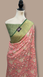 Pure Dupion Silk Handloom Banarasi Saree With Chikankari - The Handlooms