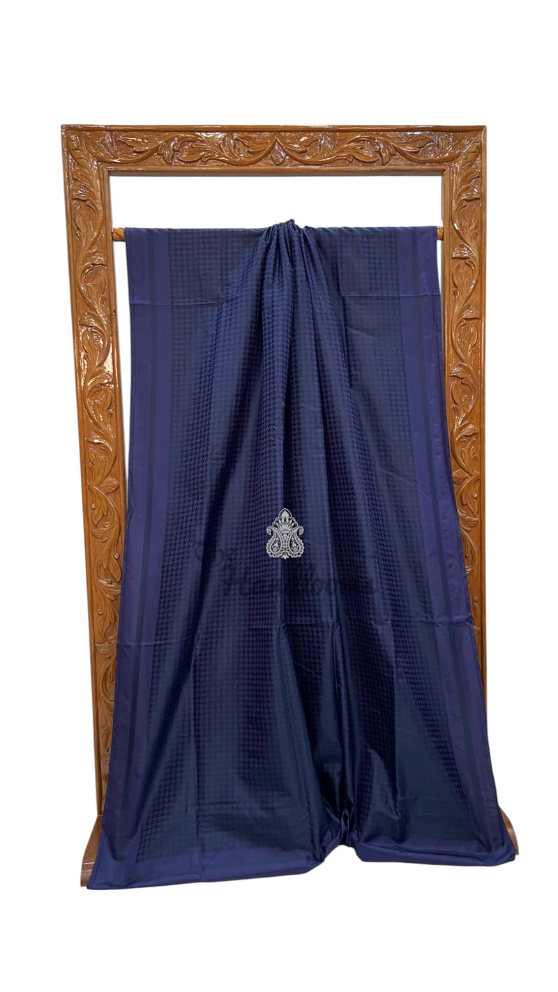 Pure Satin Silk Banarasi Handloom Saree - Handwoven Tanchui Brocade
