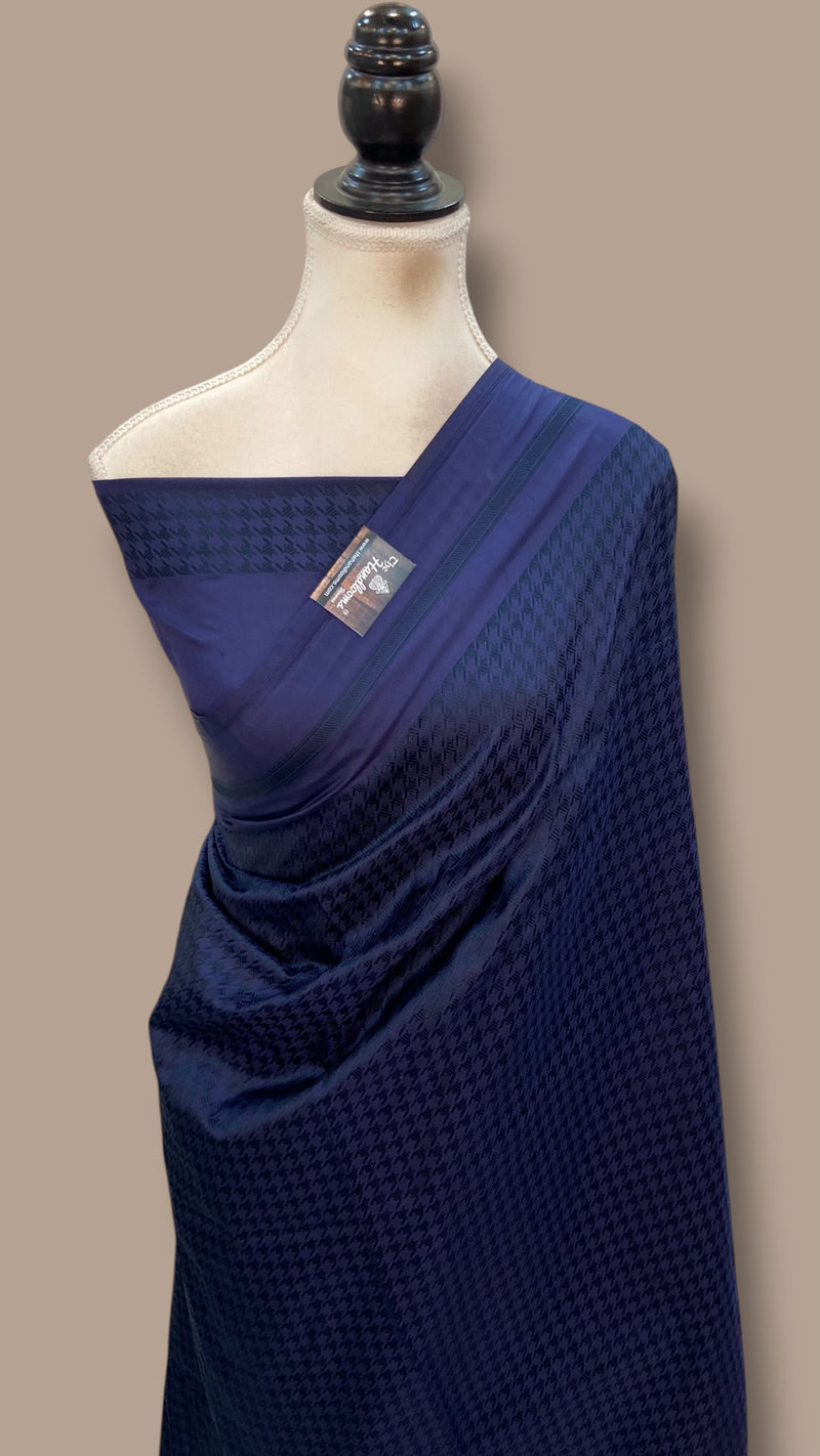 Pure Satin Silk Banarasi Handloom Saree - Handwoven Tanchui Brocade