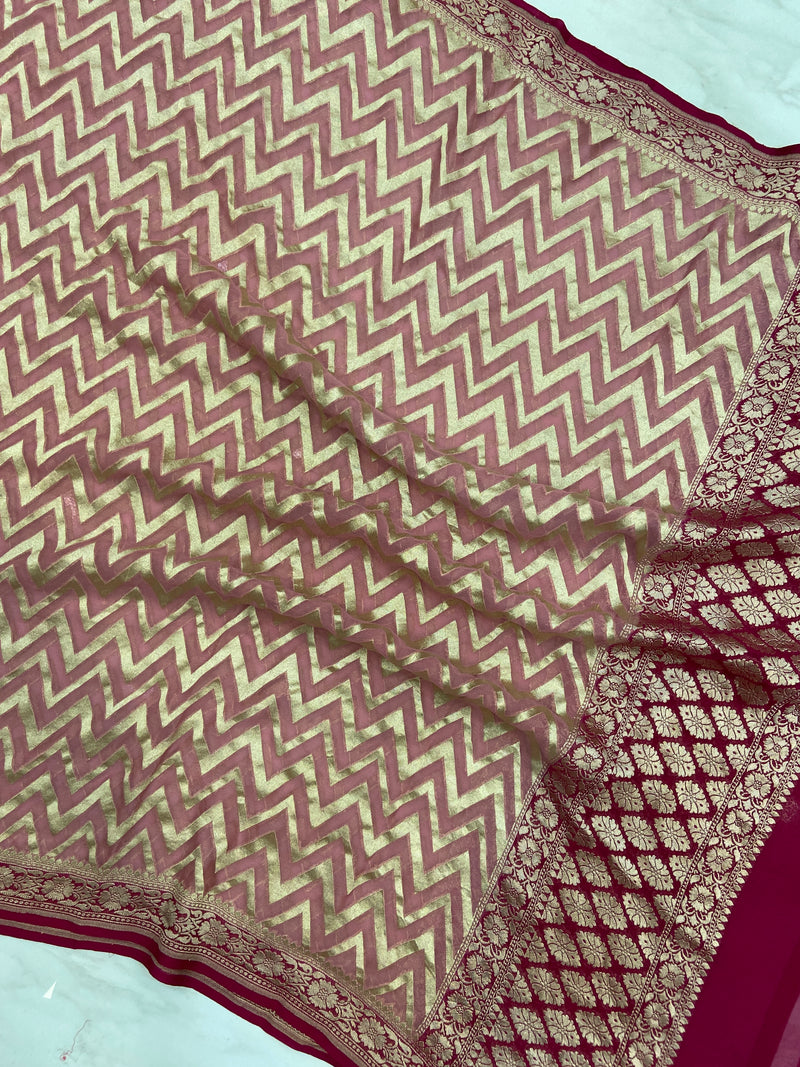 Pure Khaddi Georgette Handloom Dupatta - The Handlooms