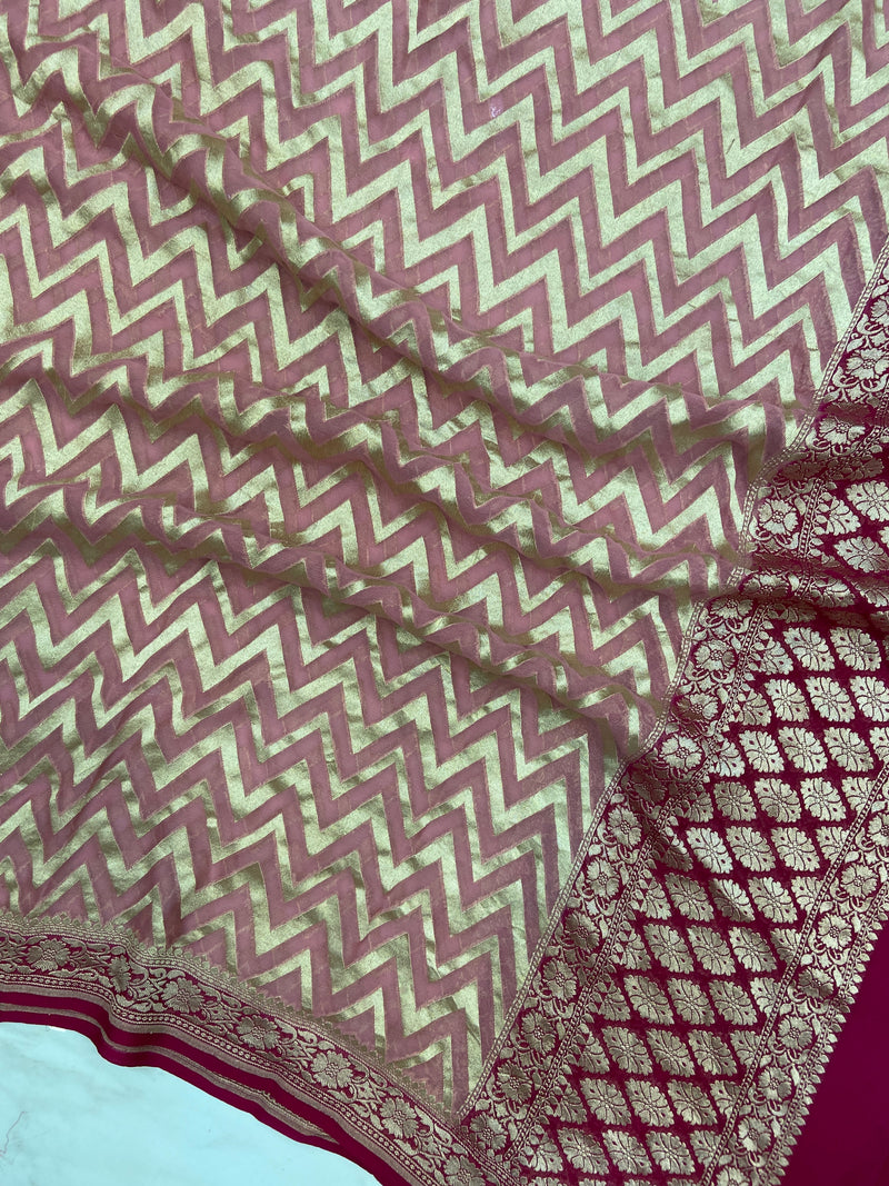 Pure Khaddi Georgette Handloom Dupatta - The Handlooms