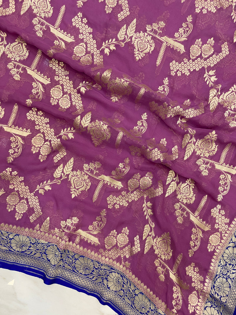 Pure Khaddi Georgette Handloom Dupatta - The Handlooms