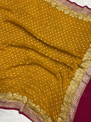 Pure Khaddi Georgette Handloom Dupatta - The Handlooms