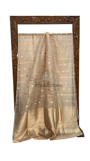 Pure Kora Tissue Silk Handloom Banarasi Saree - The Handlooms